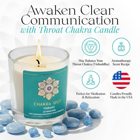 Chakra Spot aromatherapy blend with eucalyptus, camphor, bergamot, chamomile, sage for refreshing calm.