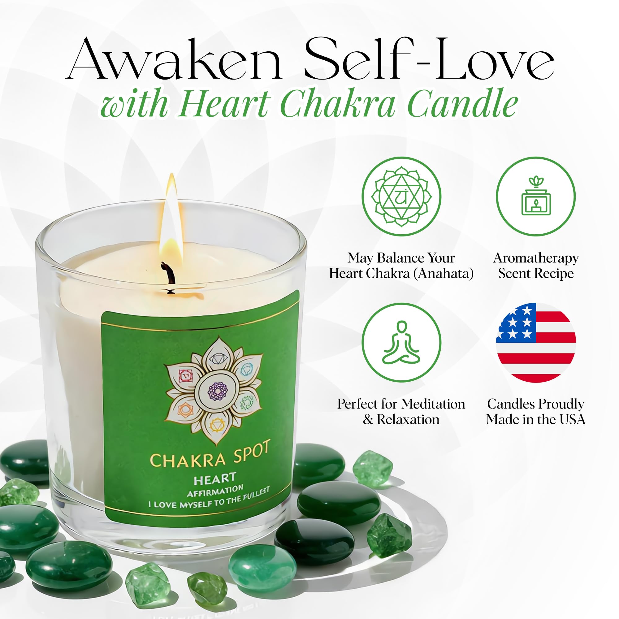 Chakra Spot Rose Quartz energy glow enhances compassionate intention during practice.