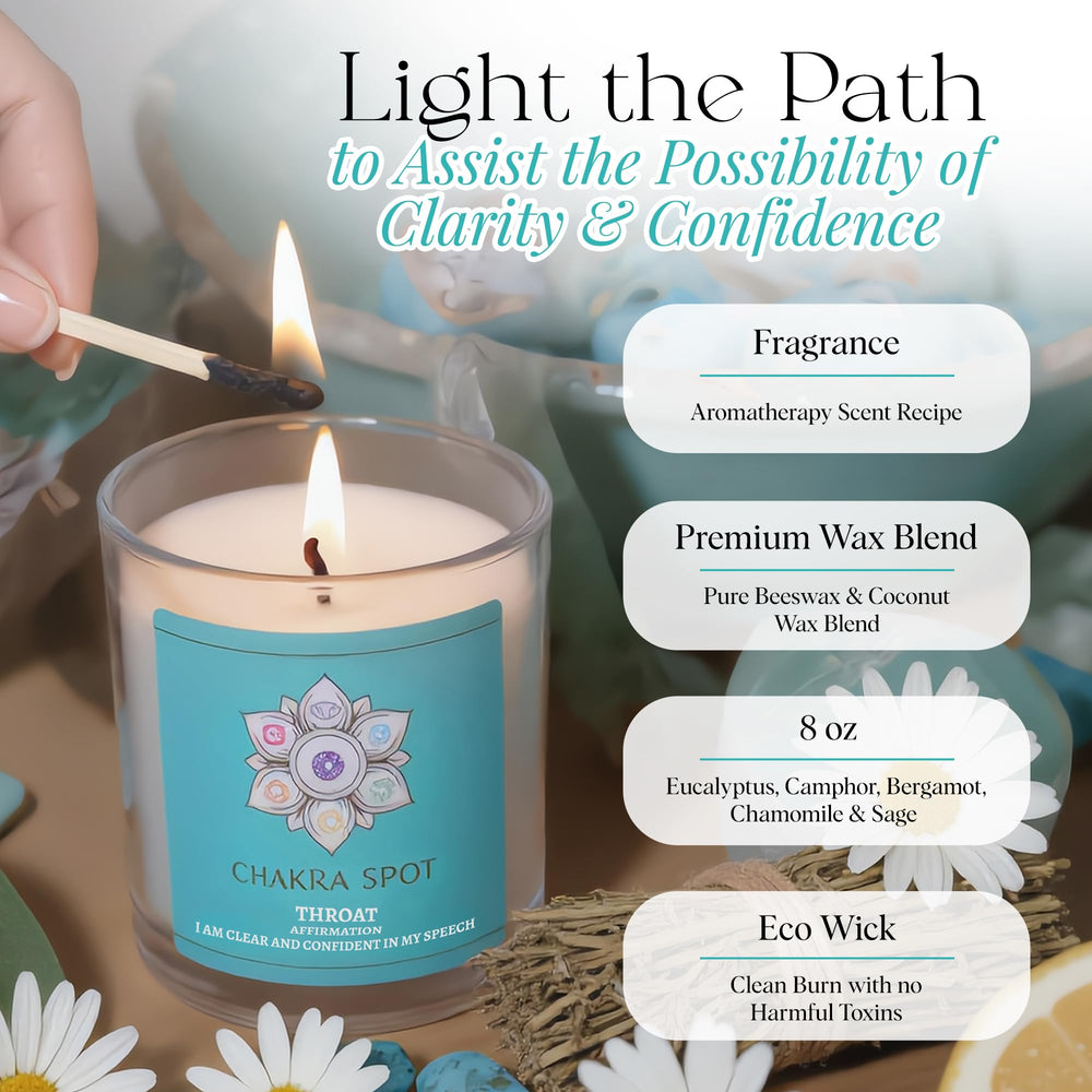 Chakra Spot self-care meditation candle supports mindfulness and focus.