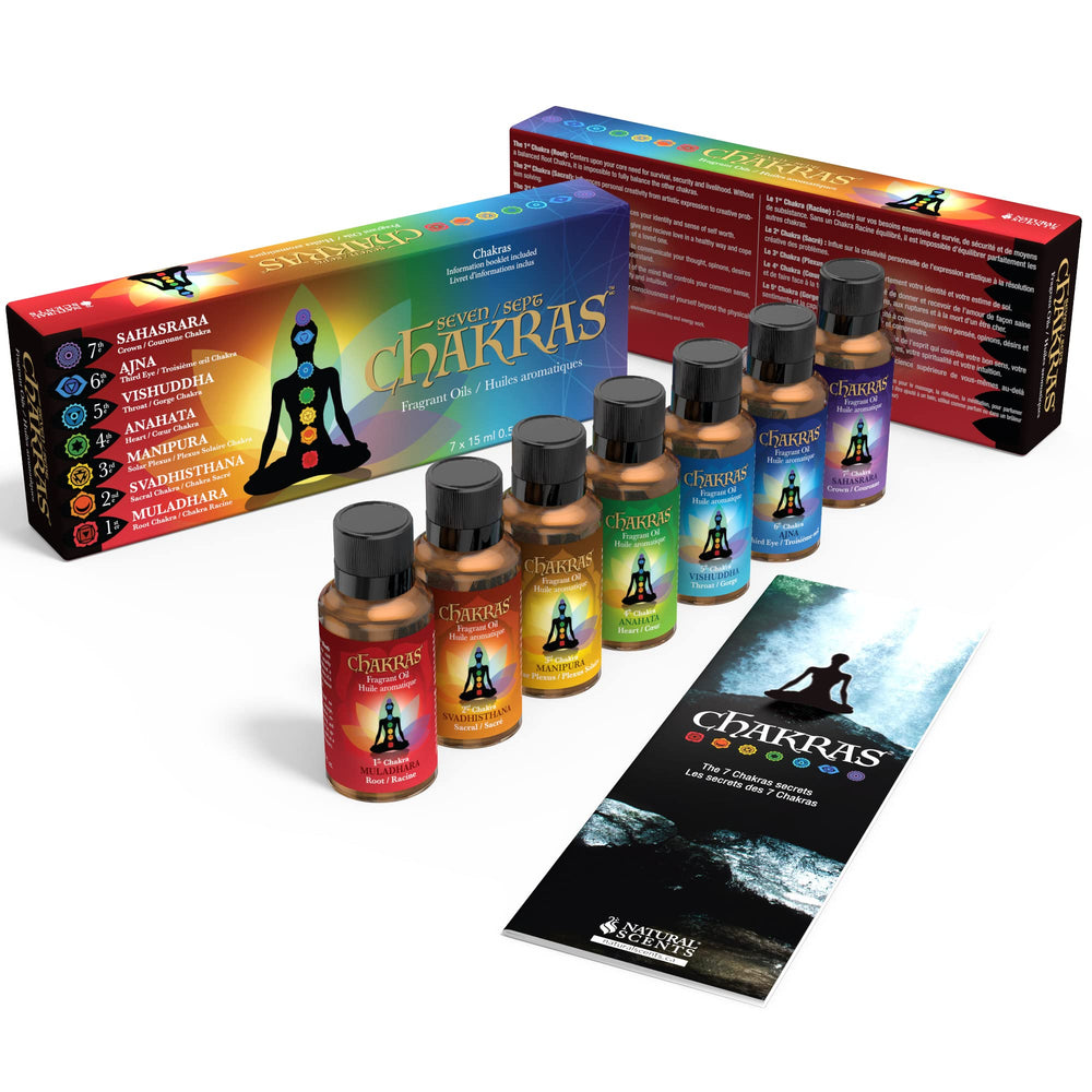 Chakras Incense Relaxation Set bottle pour for calming ambience and aroma.
