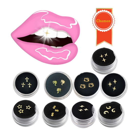 Chamon Dental Gems cross-teeth gem adds subtle sparkle for parties and photos.