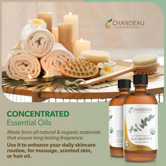 Chandeau Essentials eucalyptus oil pour for easy dilution