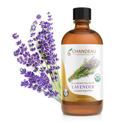 Chandeau Essentials lavender oil bottle for diffuser aromatherapy promoting relaxation