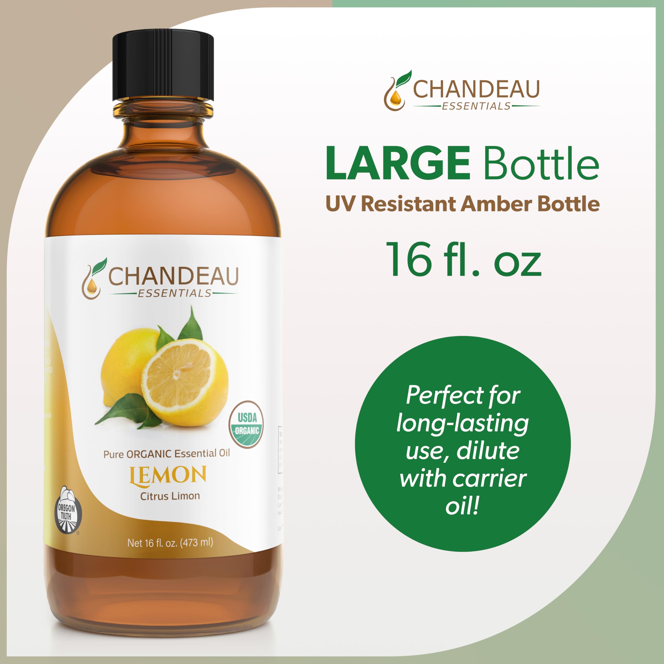 Chandeau Essentials Lemon Oil for DIY cleaners with uplifting aroma
