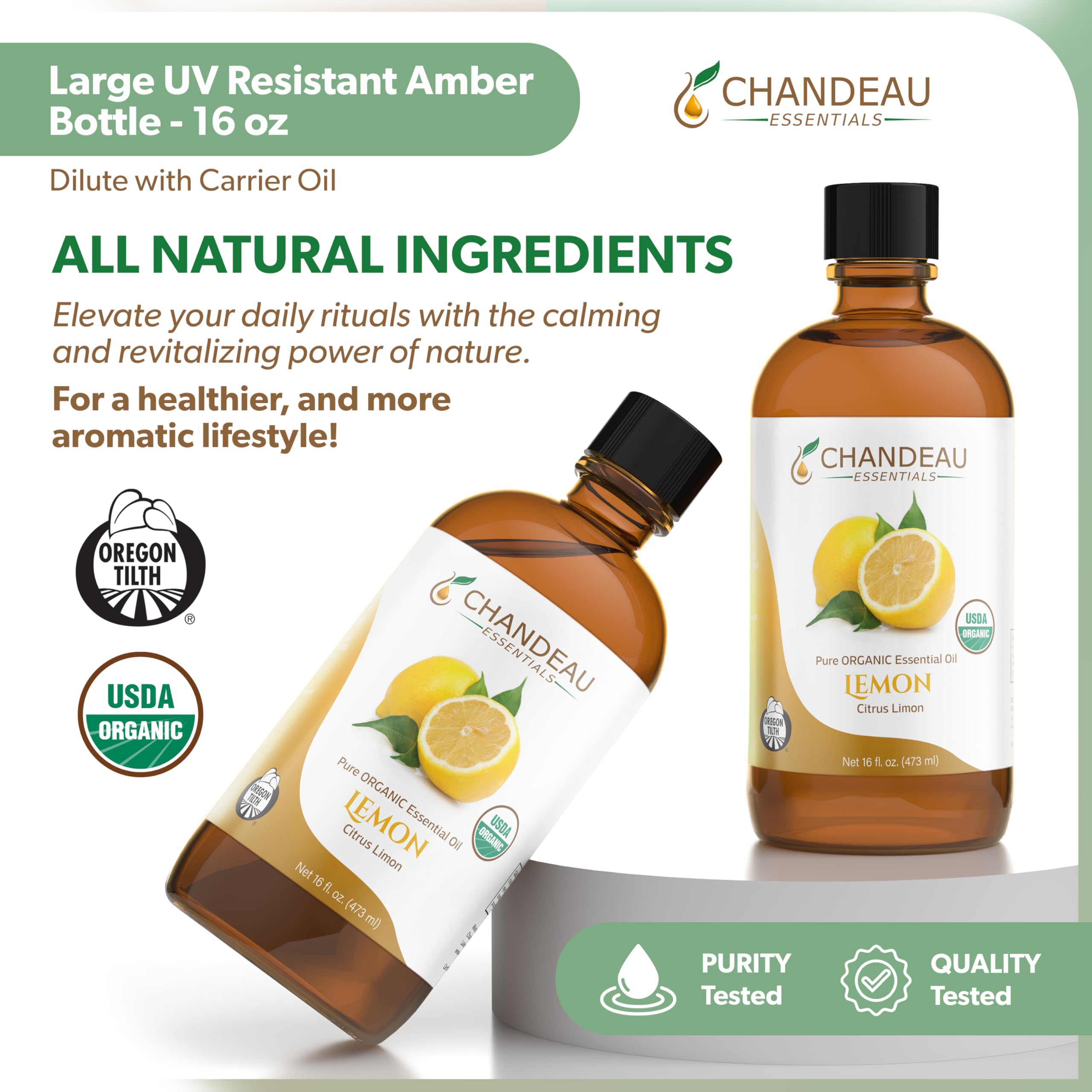 Chandeau Essentials Lemon Oil for laundry scent and fabric brightness