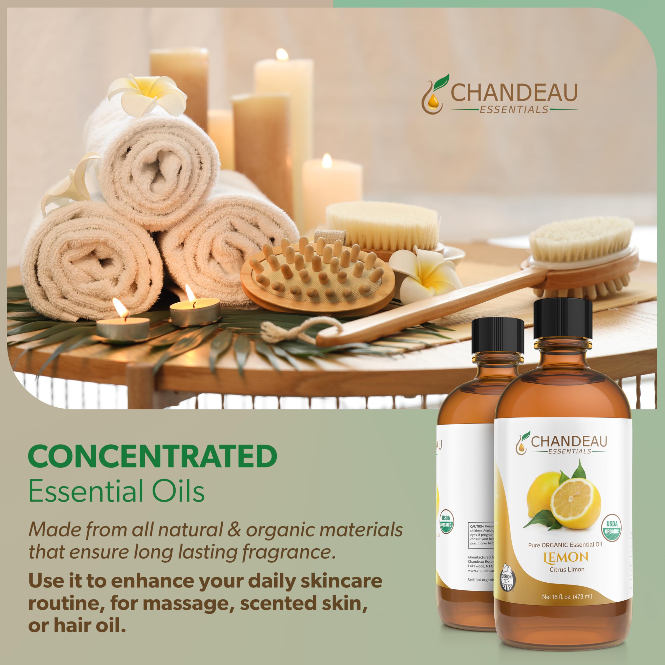 Chandeau Essentials Lemon Oil for soap making and fresh lather