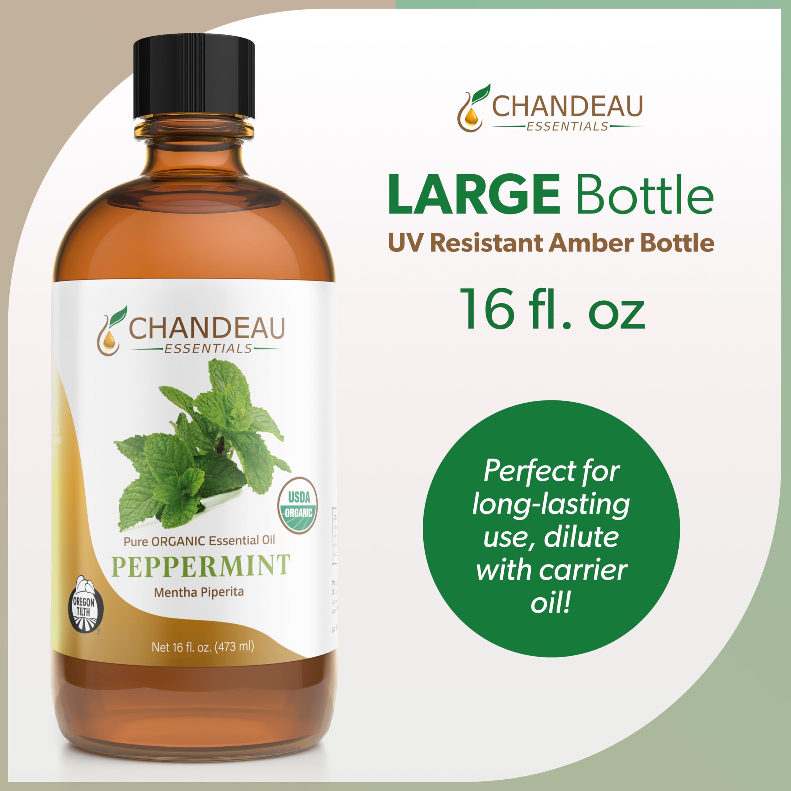 Chandeau Essentials peppermint oil cleaning blends for fresh spaces.