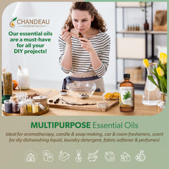 Chandeau Essentials peppermint oil being poured with dropper for precise use.