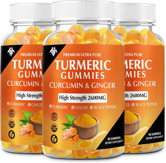 CHANUBITO turmeric gummies bottle front for daily wellness.