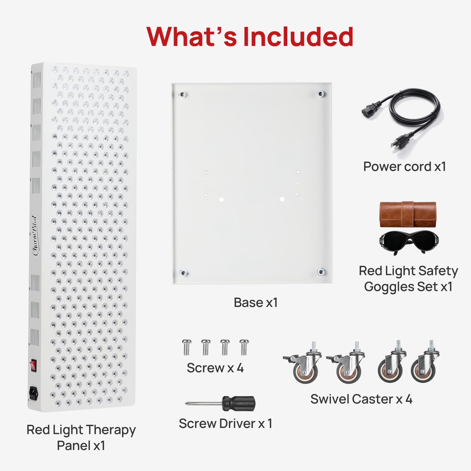 Charmpilot red light panel mobile stand for easy home use