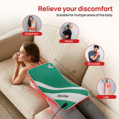 Charmpilot pad wrapped around the torso for versatile post-workout relief.