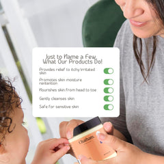 Chatham All Over Butter tub label emphasizes eczema-prone skin care.