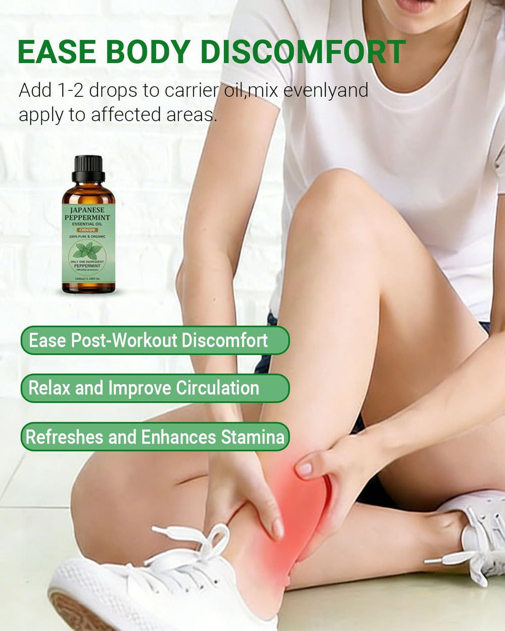 CHDGSJ Japanese Peppermint Oil massage blend soothing muscle tension