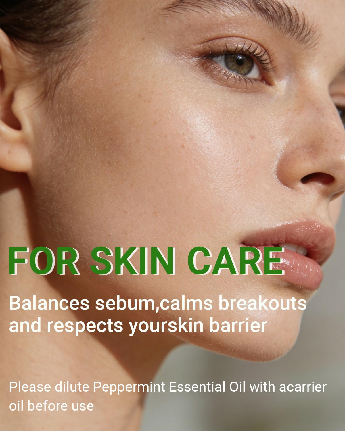CHDGSJ Japanese Peppermint Oil skin-care blend showing cooling relief