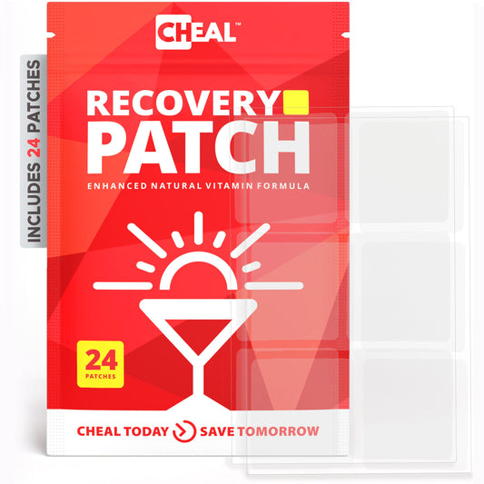 CHEAL Recovery Patches 24-pack front view, discreet and waterproof for night-out use.