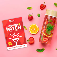 CHEAL Recovery Patches on skin application, easy pre-drinking routine for better mornings.
