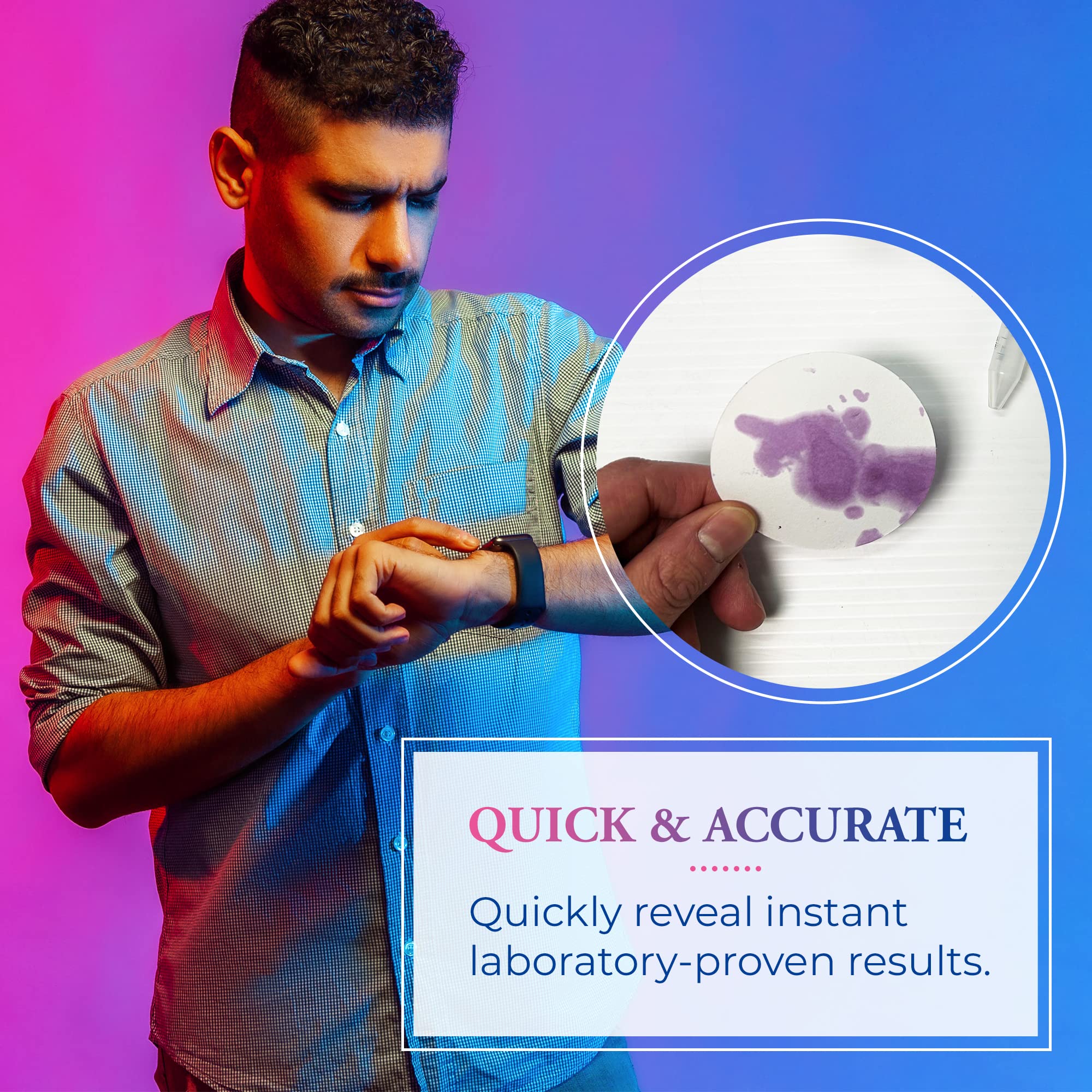 Checkmate home test results window illustrating rapid outcome.