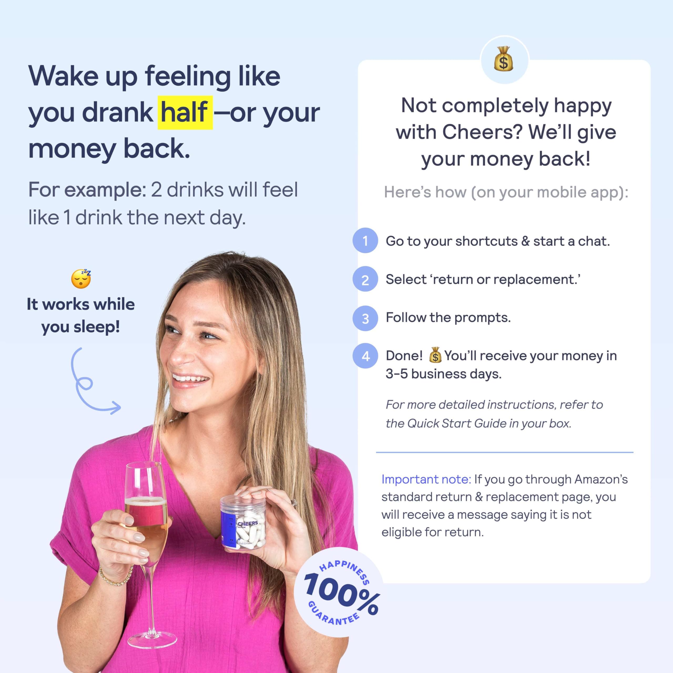 Cheers Classic Combo DHM cysteine ingredients closeup highlights science-backed post-drink components