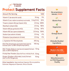 Cheers Liver Combo Protect capsules with vitamin icons signaling daily liver health support