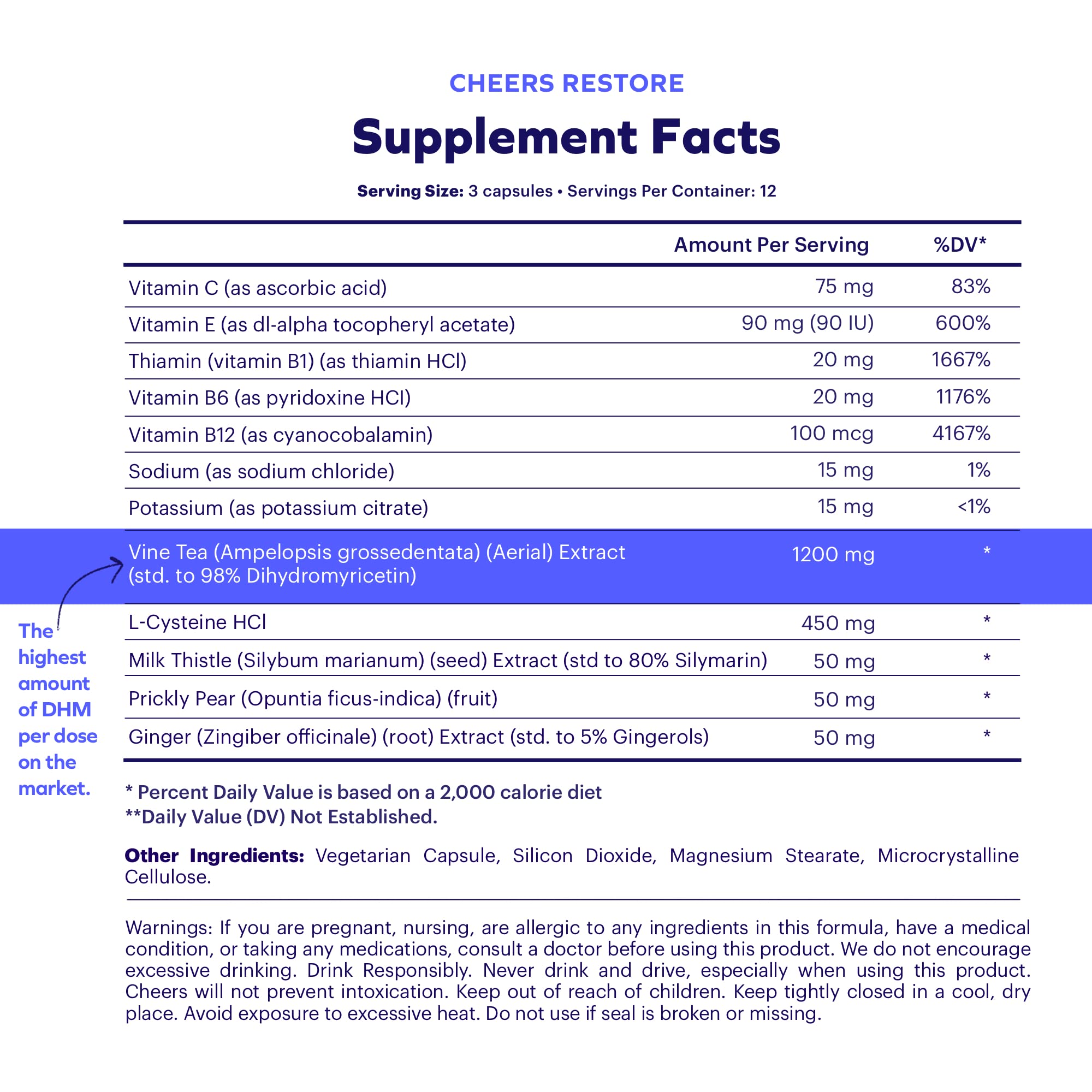 Cheers Liver Combo Restore capsules beside a glass suggesting after-drinking recovery routines
