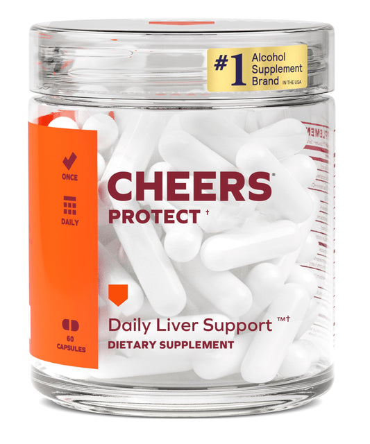 Cheers Protect bottle and capsules for daily liver support
