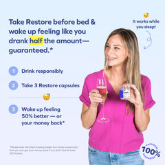 Cheers R&R Relief bottle ready to provide extra morning support for a refreshed start.