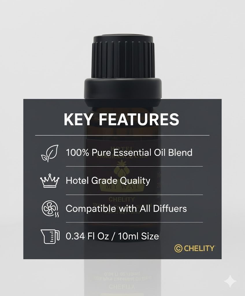 Chelity Dubai diffuser oil 10ml — fresh, sophisticated warmth for living areas.