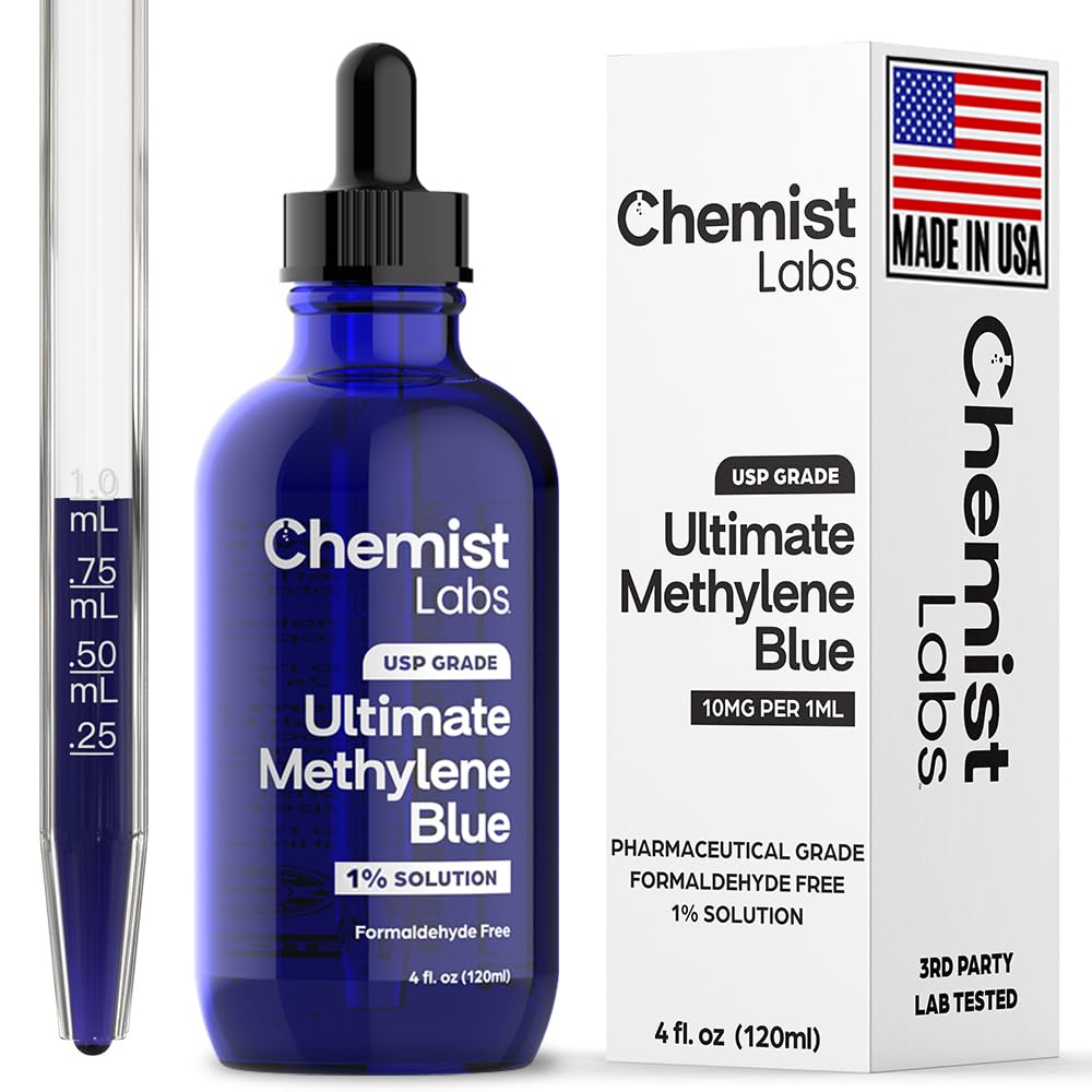 Chemist Labs Methylene Blue bottle with calibrated dropper for precise 1 ml dosing