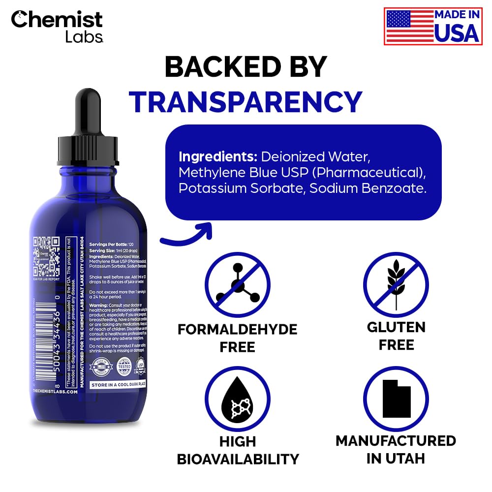 Chemist Labs Methylene Blue formaldehyde free formula for cleaner profile