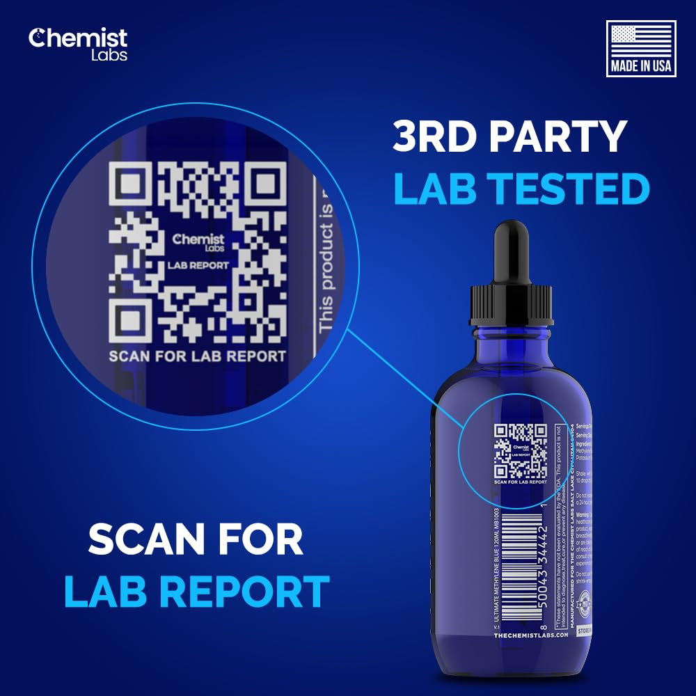Made in USA GMP facility reference on Chemist Labs packaging.