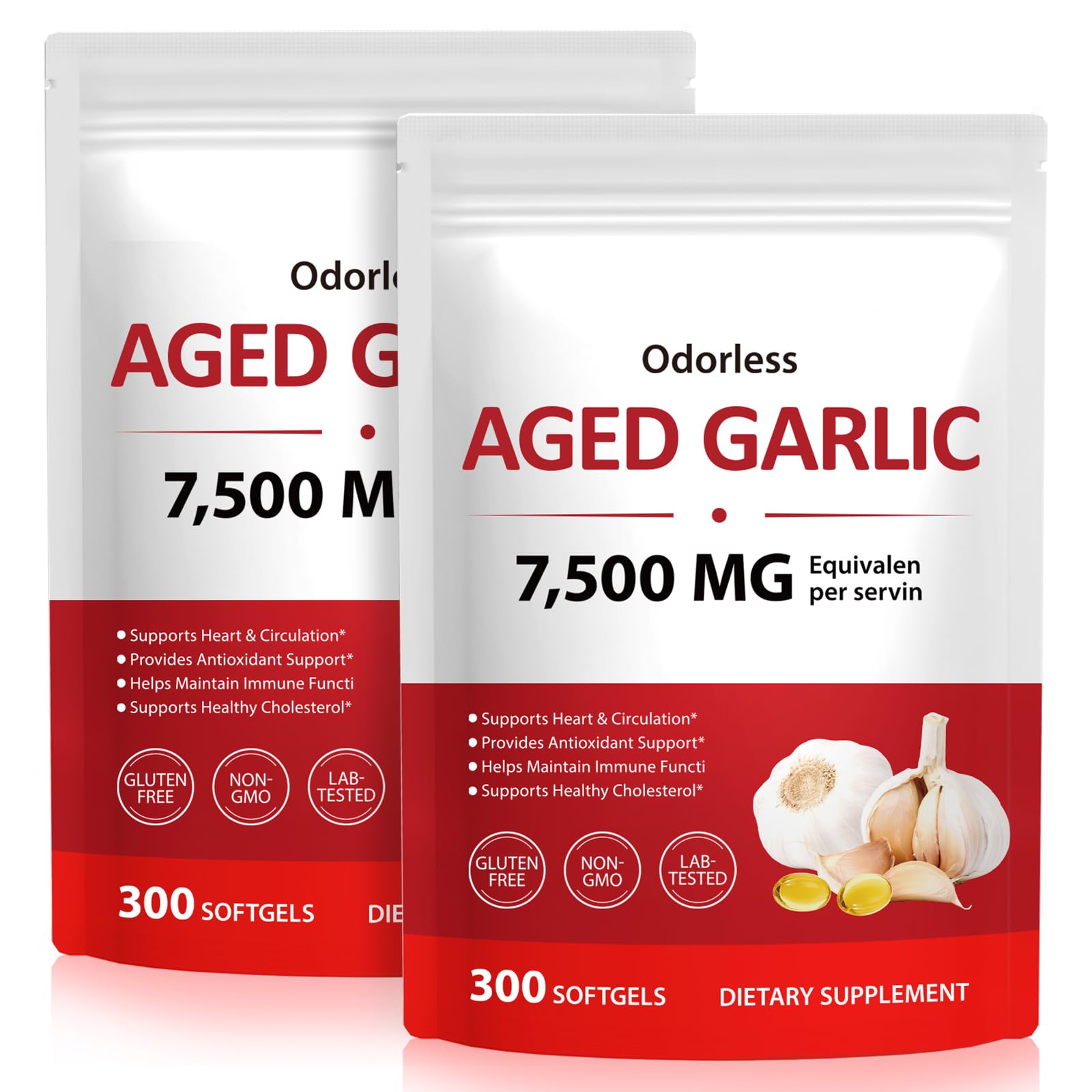 chenyayun 2pack aged garlic extract softgels bottle for daily circulation and immune wellness.