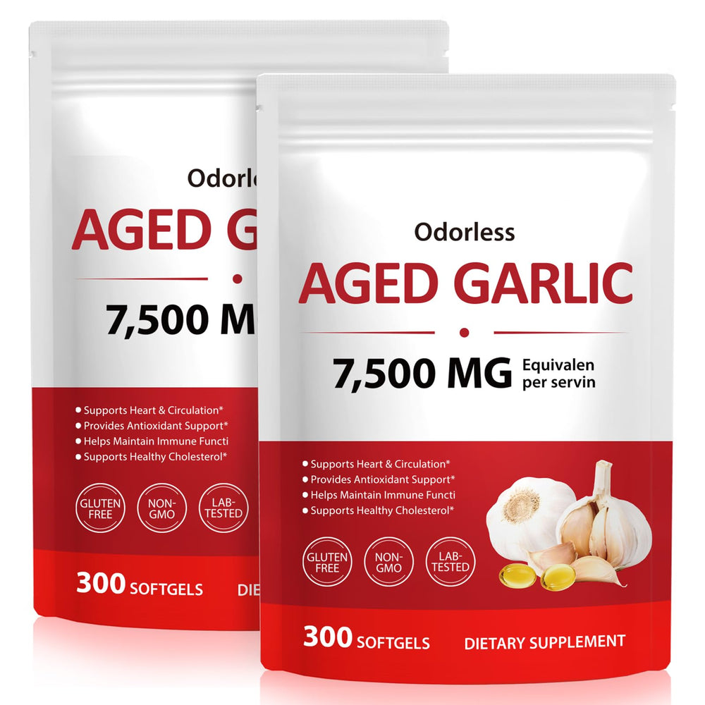 chenyayun 2pack aged garlic extract softgels bottle for daily circulation and immune wellness.