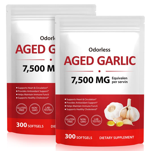 chenyayun 2pack aged garlic extract softgels bottle for daily circulation and immune wellness.