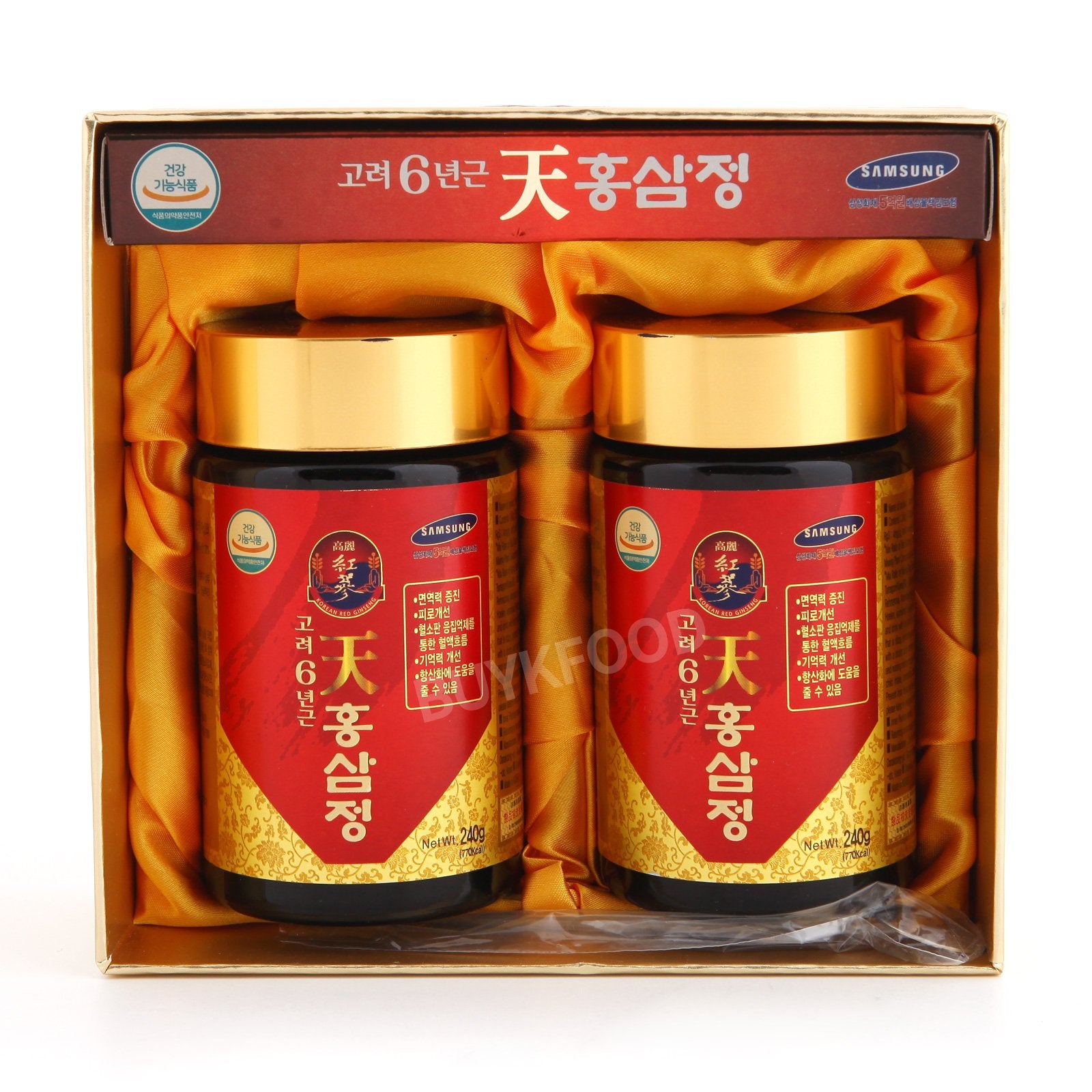 Cheon Hong Sam Jeong bottle duo with Korean red ginseng gold extract for daily immune support