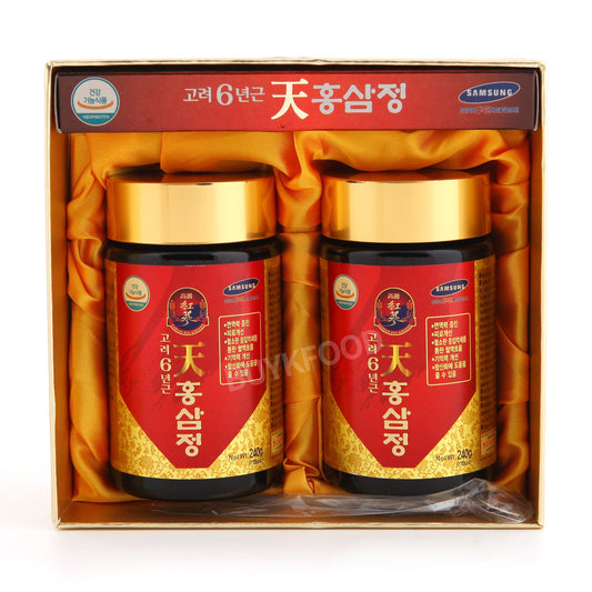 Cheon Hong Sam Jeong bottle duo with Korean red ginseng gold extract for daily immune support