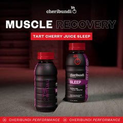 Cheribundi Tart Cherry Sleep glass serve demonstrates easy bedtime sip for rest and recovery.