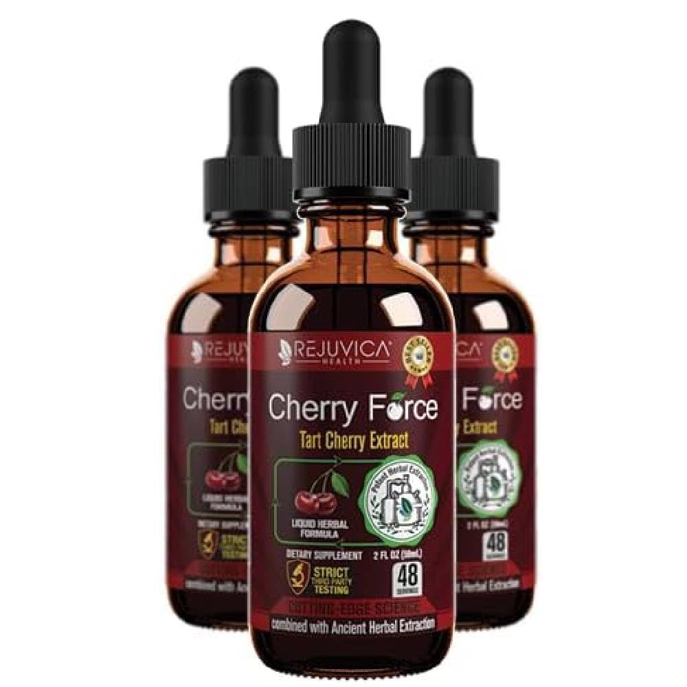 Cherry Force bottle shows advanced tart cherry extract for daily wellness