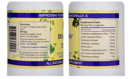 Chi Enterprise Diabend capsules close-up, easy-to-swallow daily supplement.