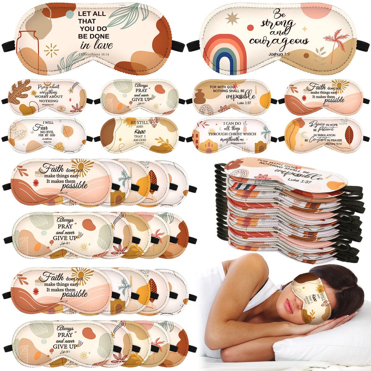 Chicingyou Bible verse sleep mask bulk for peaceful rest and faith-inspired gifting