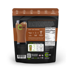CHIKE Mocha High Protein Iced Coffee shows creamy texture with smooth flavor.