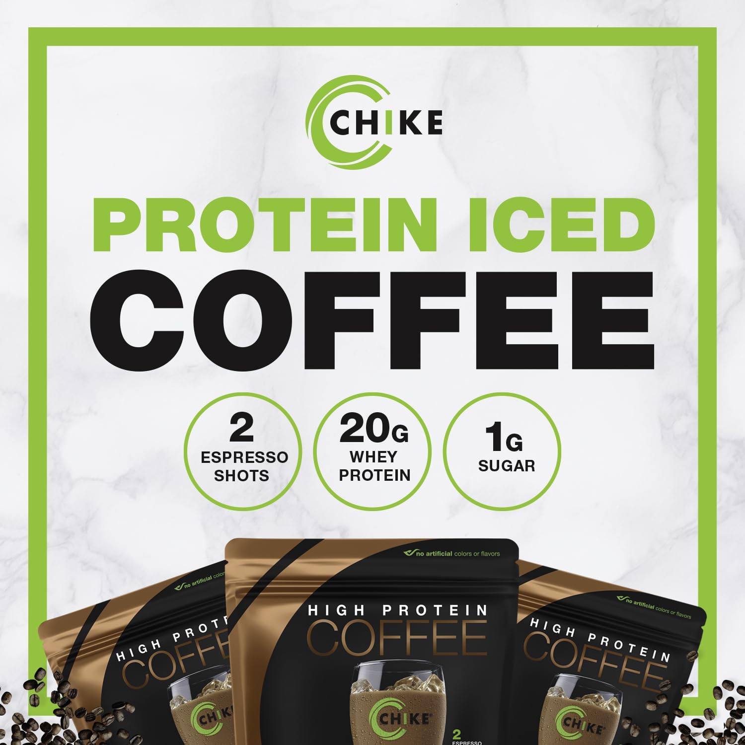 CHIKE Mocha High Protein Iced Coffee is gluten-free and ready to drink anytime.