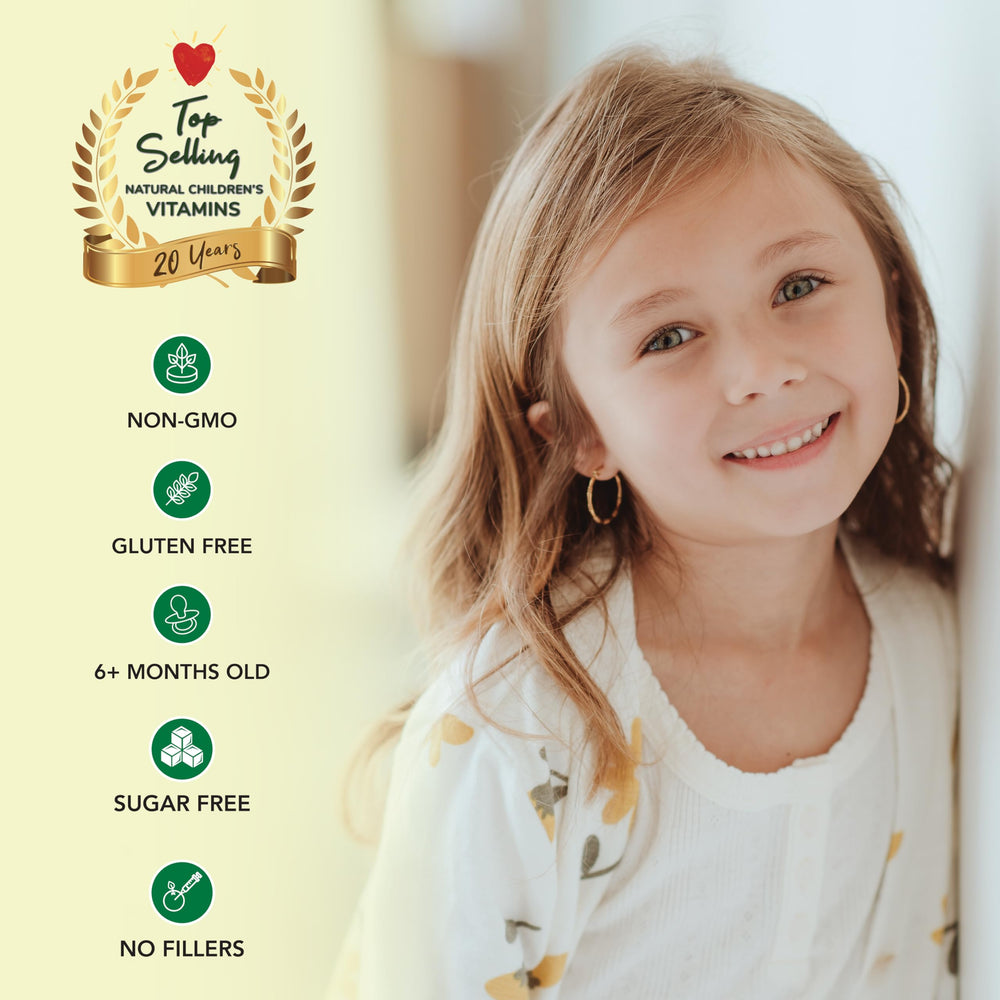 ChildLife Essentials label shows gluten-free, allergen-free, and non-GMO attributes