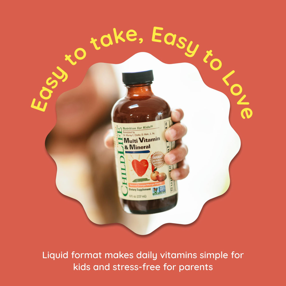 CHILDLIFE Essentials gluten-free and Non-GMO seal on packaging.