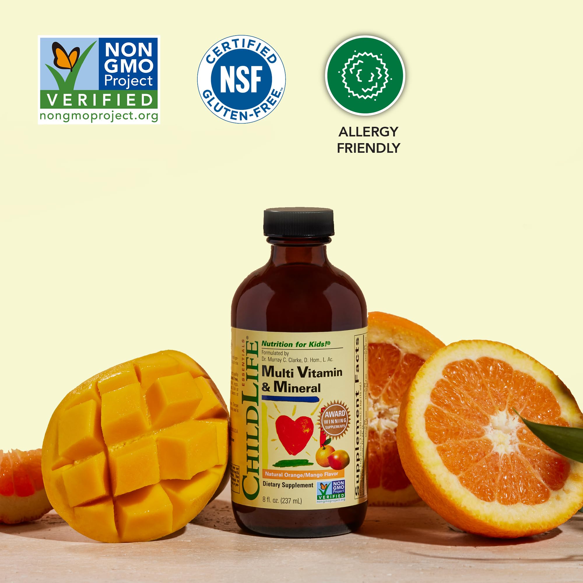CHILDLIFE ESSENTIALS close-up of the liquid multivitamin pour and texture