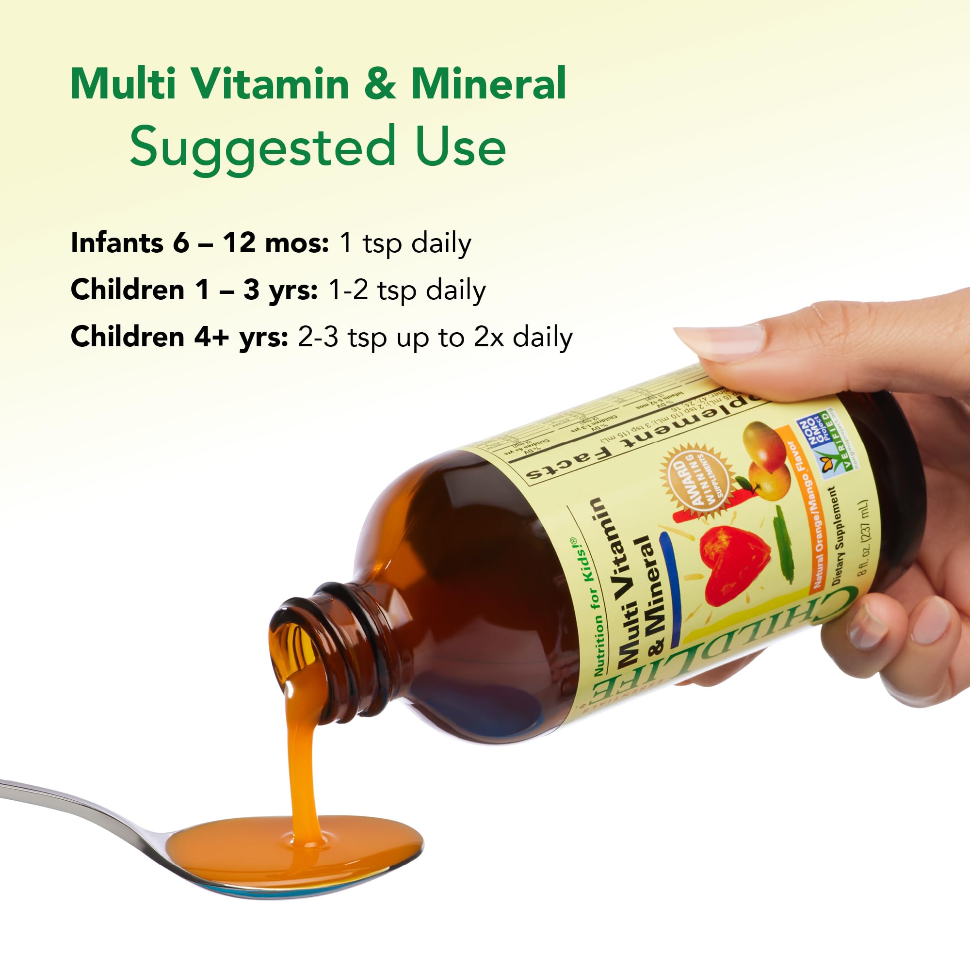 CHILDLIFE ESSENTIALS pour action demonstrating easy serving at home