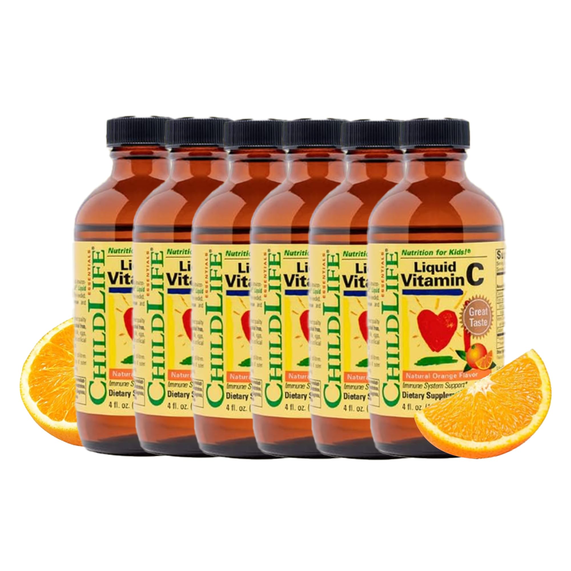 CHILDLIFE ESSENTIALS Liquid Vitamin C bottle with orange flavor supports daily immune routines