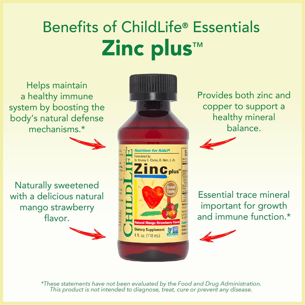ChildLife Essentials Zinc Plus mineral balance with copper benefit