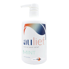 China-Gel Aulief pain relief cream bottle with pump for easy, targeted relief.