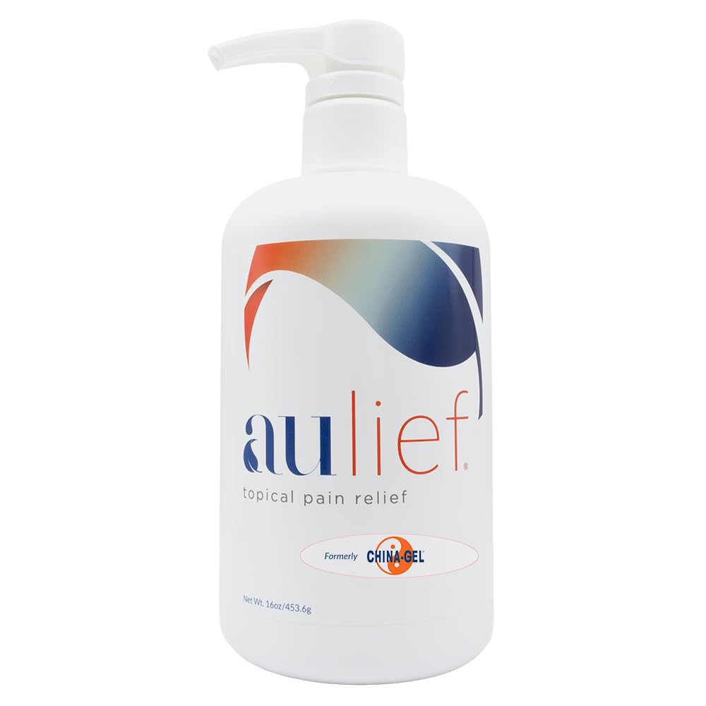 China-Gel Aulief bottle with pump for easy, mess-free application.
