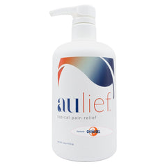 China-Gel Aulief bottle with pump for easy, mess-free application.